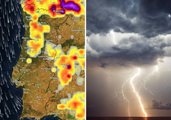 Vêm aí aguaceiros e trovoadas: mau tempo chegará este sábado 15 a esta pequena faixa do interior Norte de Portugal