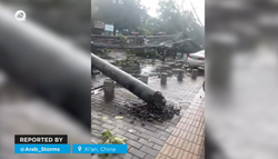 Video viral: destructiva ventolera arrasa las calles de Xi'an, China