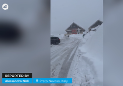 Video viral: más de 130 centímetros de nieve en pocas horas en los Alpes ligures, Italia