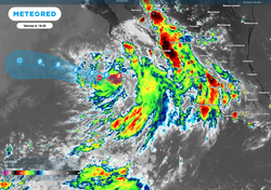Vientos de 100 km/h: tormenta tropical Ivo gira y se aleja de las costas de Baja California Sur