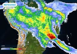 ZCAS vai atuar no Brasil e pode provocar mais de 300 mm entre este sábado e a terça-feira