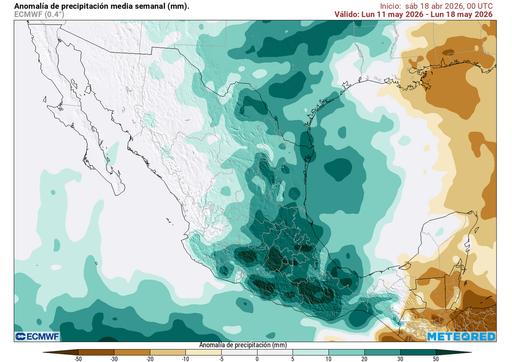 &iexcl;M&iacute;nima sequ&iacute;a en M&eacute;xico! Las lluvias de primavera han beneficiado, reduciendo casi por completo la sequ&iacute;a en el pa&iacute;s