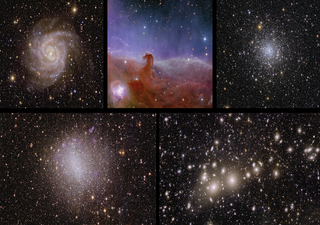 The Euclid mission takes its first pictures in search of the missing 95% of the universe