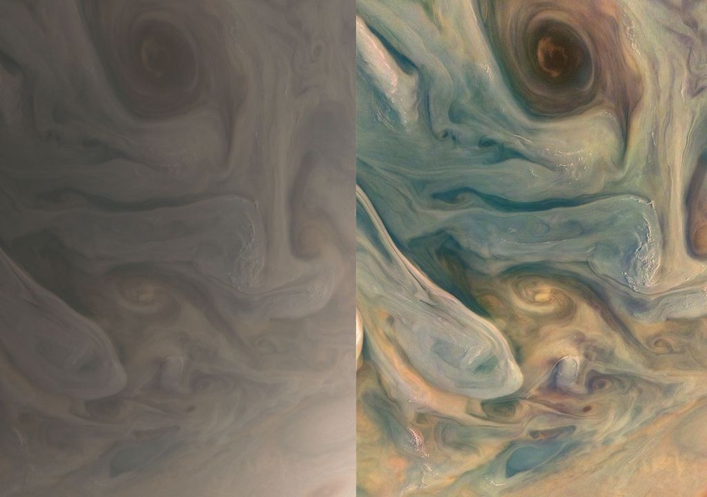 NASA, Juno, Júpiter, colores