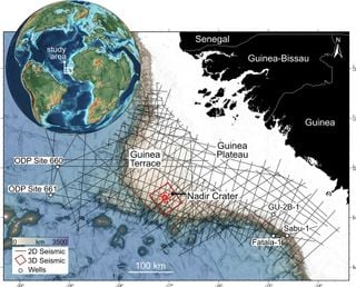 Dieser mysteriöse Krater unter dem Atlantik entstand durch den Einschlag eines Asteroiden