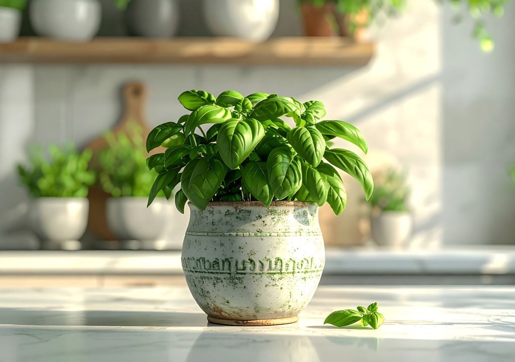 Basilikum ist sehr geruchsintensiv - Wenn man die Blätter zwischen den Händen reibt, riecht er noch stärker