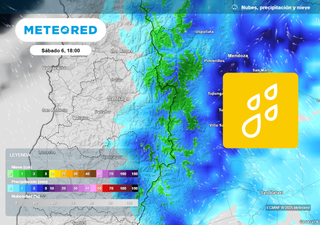 Modelo ECMWF eleva al 90% la probabilidad de lluvias en la Región Metropolitana por el paso de una baja segregada