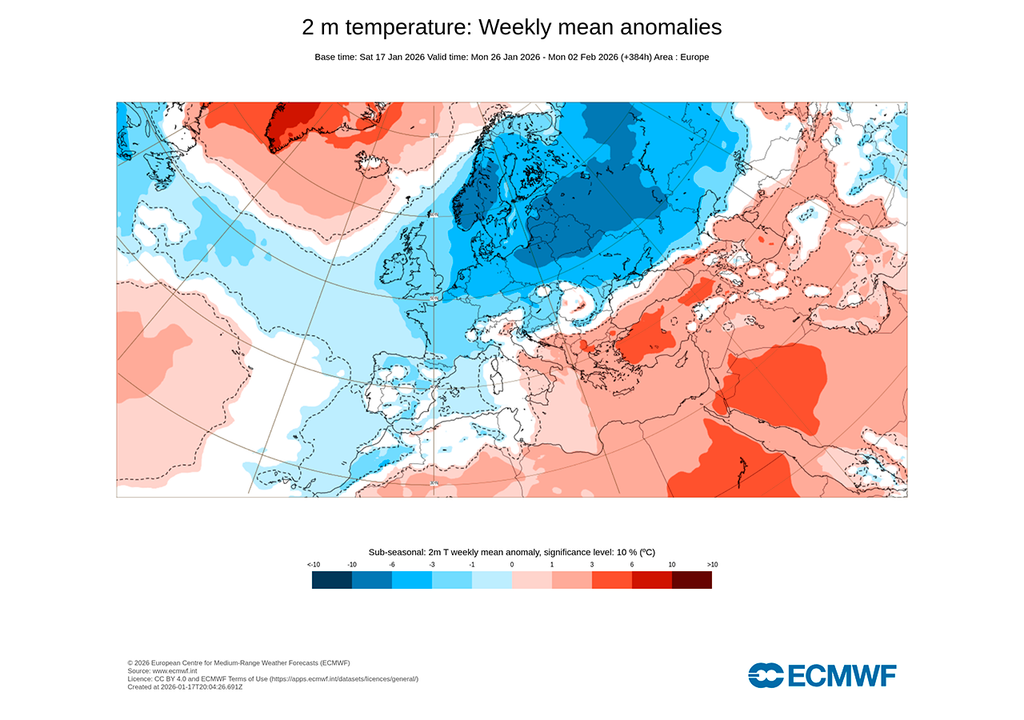 Enero puede acabar con un episodio de temperaturas bajas en buena parte de Europa. En España se situarían también por debajo de la media de las fechas, algo que iremos perfilando en los próximos días.