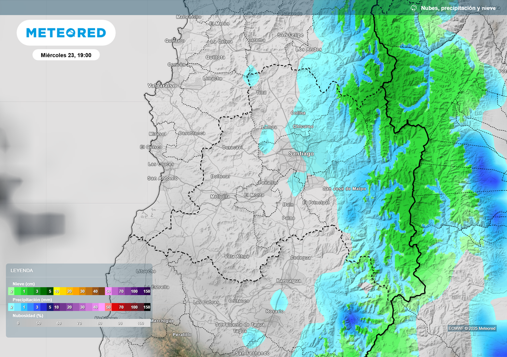 mapa de lluvia y nieve. mapa de lluvia y nieve.