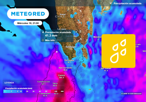 Modelos ratifican fuertes lluvias en la Regi&oacute;n Metropolitana: este d&iacute;a volver&iacute;an las precipitaciones a Santiago