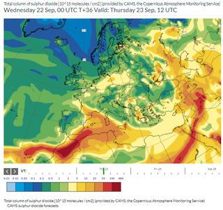 Monitorización de los penachos de dióxido de azufre del volcán