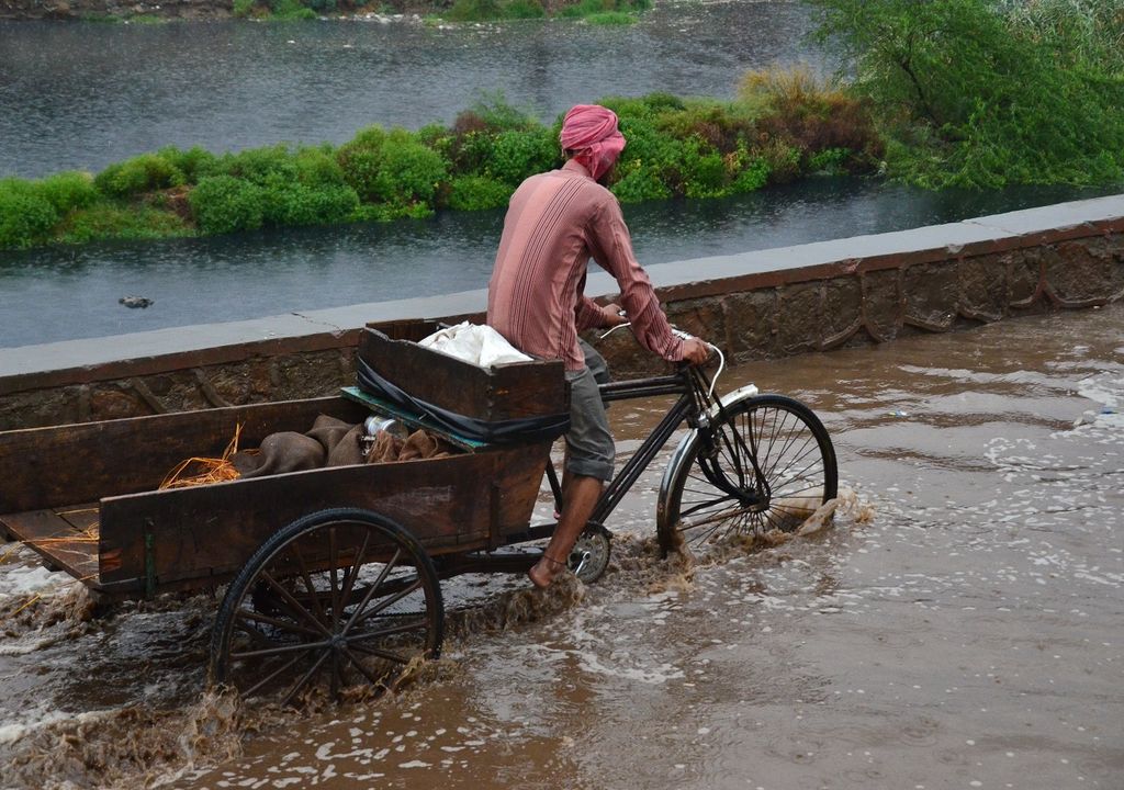 Rain in India.