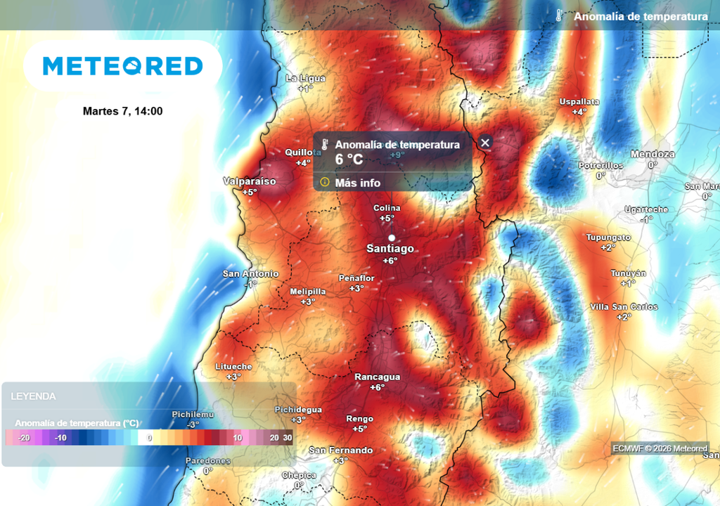 La próxima semana se espera otro repunte en la Región Metropolitana: temperaturas alcanzarían los 30 °C en Santiago.