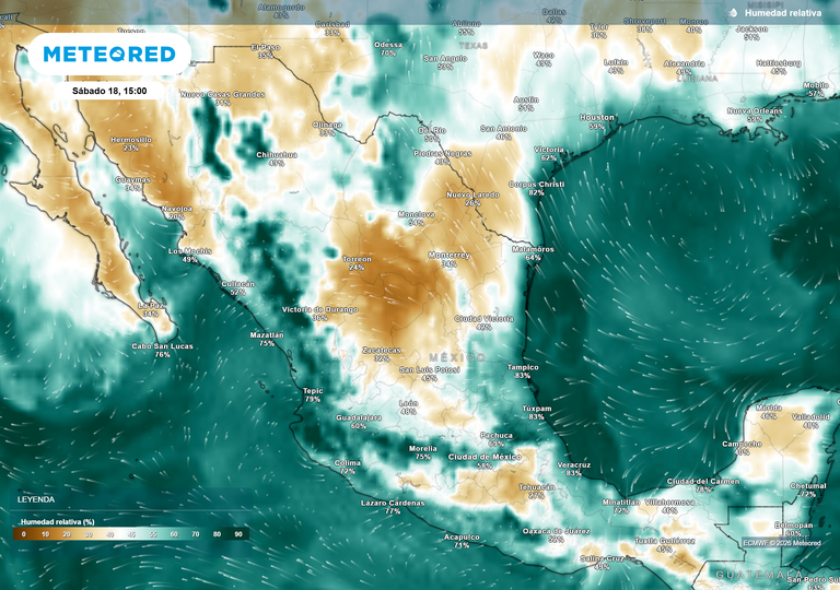 Monz&oacute;n Mexicano muy activo este s&aacute;bado generando intensas tormentas, continuando el Polvo del Sahara