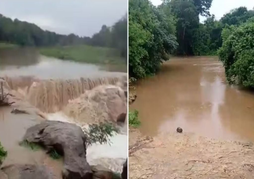 182 mm de chuva atingiram Tauá (CE) na manhã desta terça-feira (3) — Foto: Reprodução