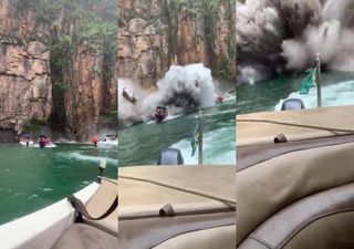 Tragédie au Brésil, une falaise s'écroule sur des bateaux de touristes