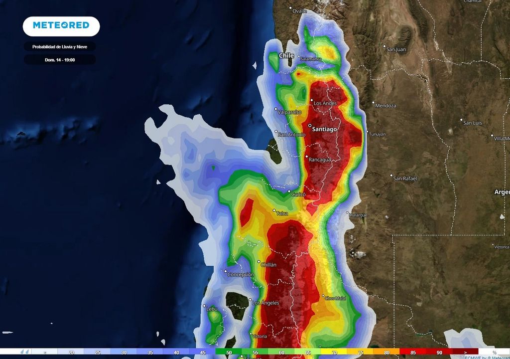 probabilidad de precipitaciones; modelo ECMWF probabilidad de precipitaciones; modelo ECMWF