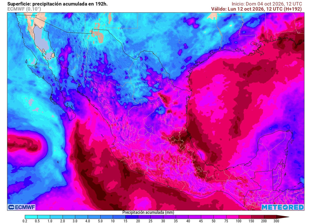 Seguirá el Temporal Lluvioso en gran parte del país con acumulados de 70-150 mm y probables locales de 250 mm o más, beneficiando al país.