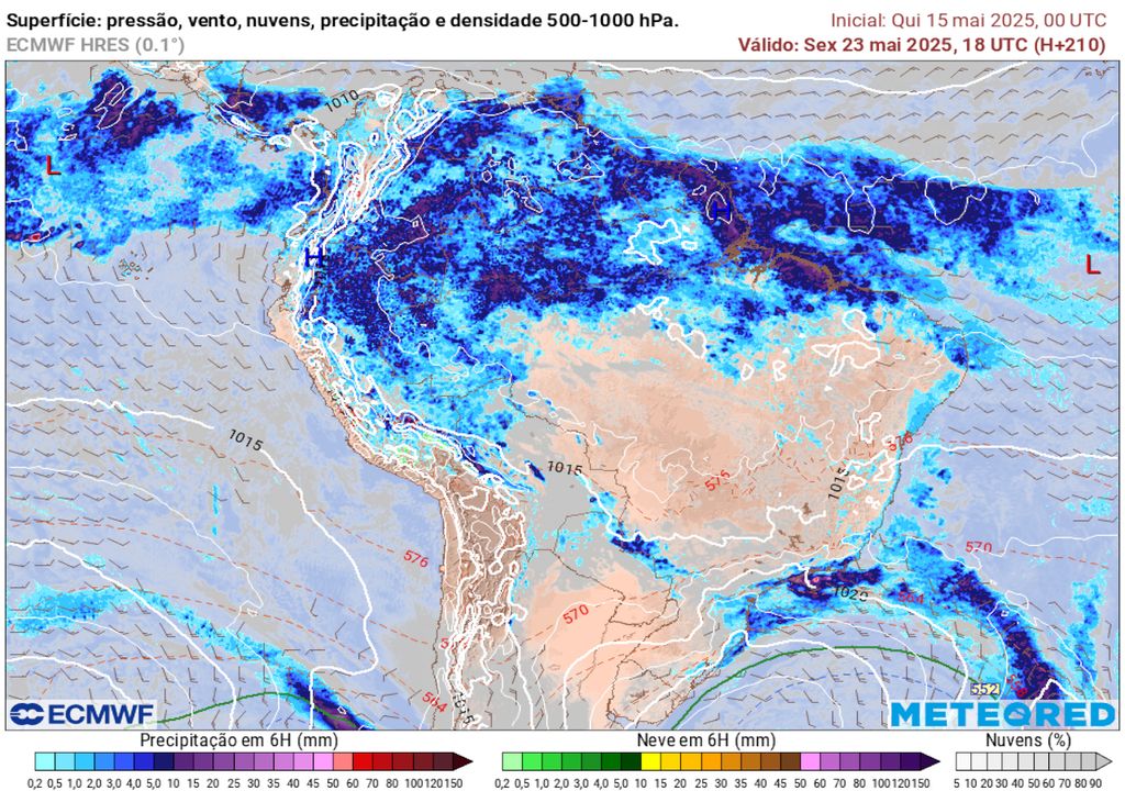 Previsão de chuvas na sexta-feira (23) da semana que vem de tarde. Previsão de chuvas na sexta-feira (23) da semana que vem de tarde.