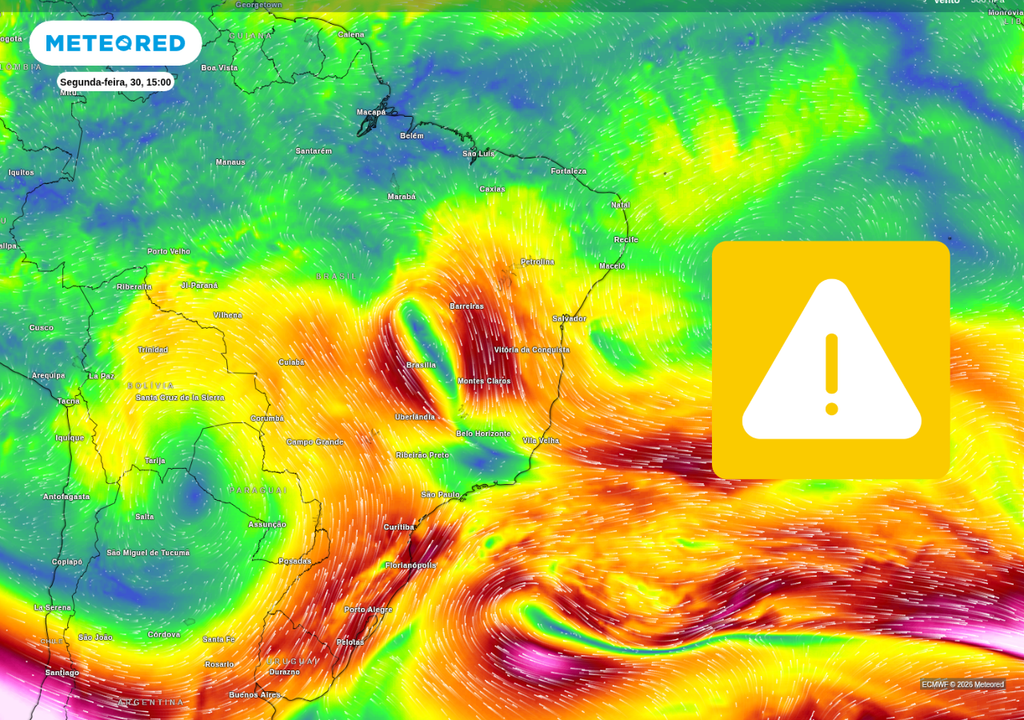 VCAN provoca mudança no tempo na virada do mês.