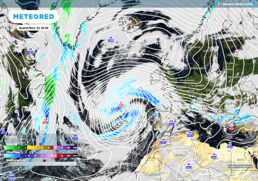 Mudan&ccedil;as em Portugal na pr&oacute;xima semana: emergem nos mapas uma tempestade e um anticiclone an&oacute;malos