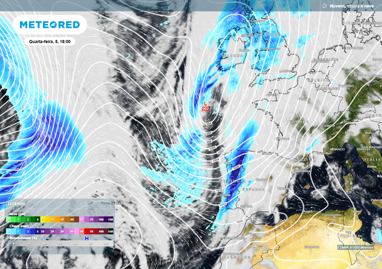 Mudanças no tempo da próxima semana em Portugal: uma frente com chuva vai conseguir quebrar o bloqueio anticiclónico