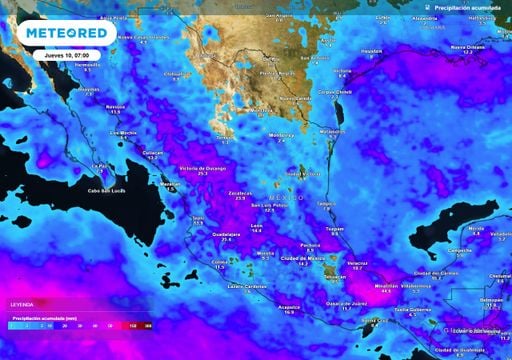 Muy activa onda tropical y el Monz&oacute;n ocasionar&aacute;n intensas lluvias y tormentas esta tarde-noche de mi&eacute;rcoles en M&eacute;xico