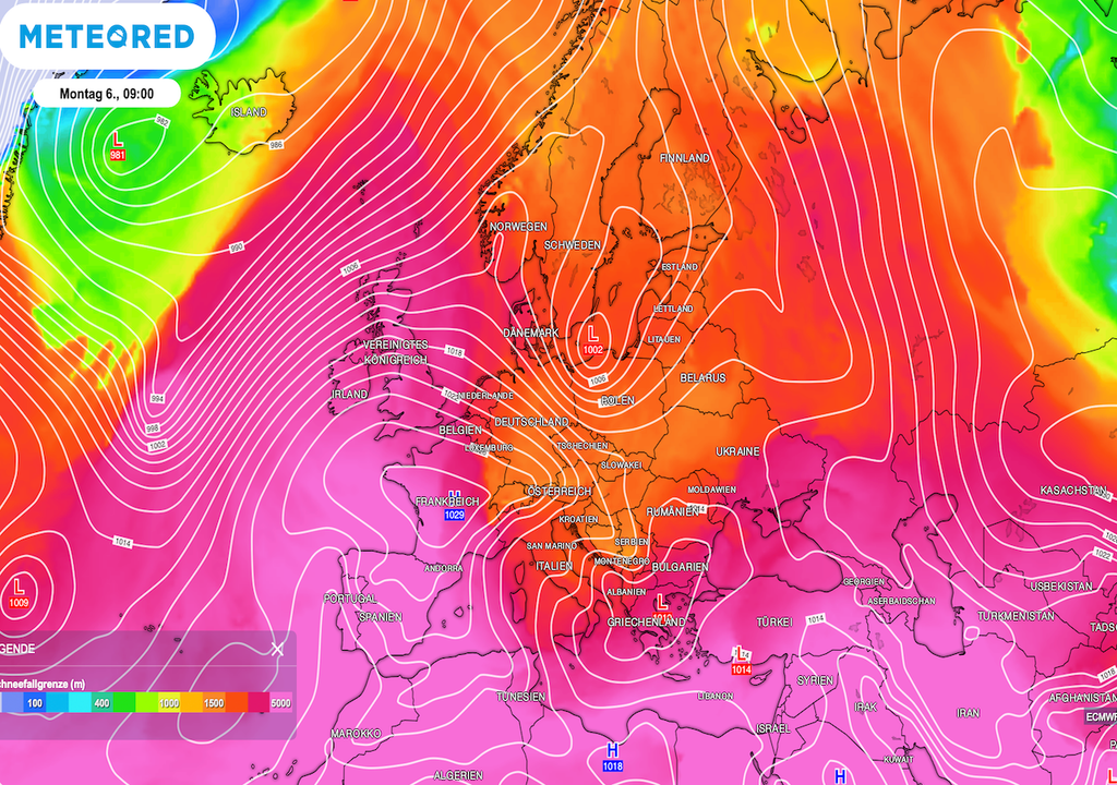 Schneefallgrenze, Neuschne, Nordweststaulagen, Muren