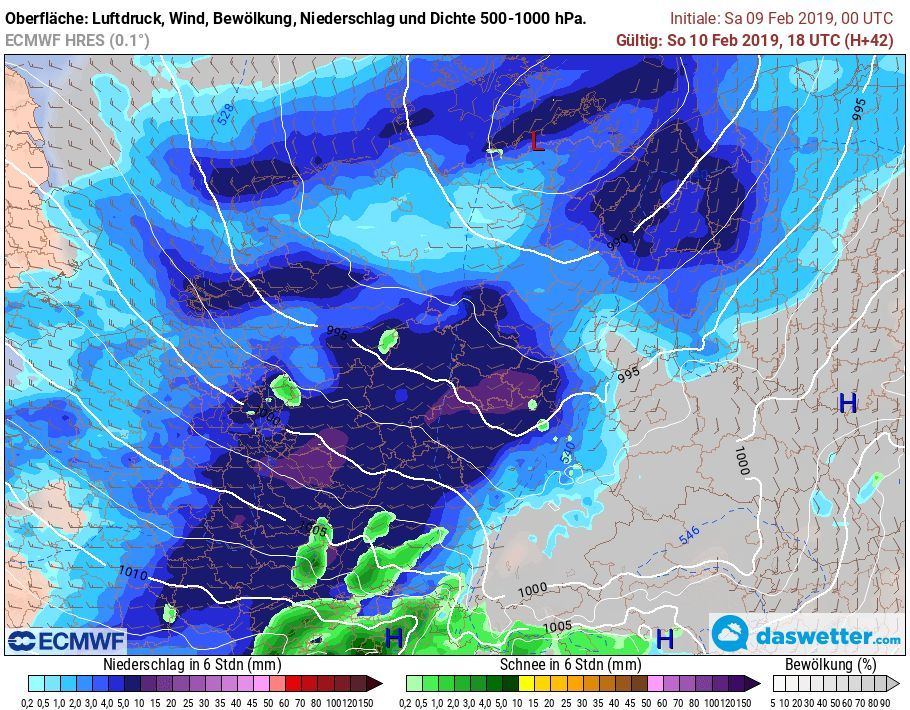 Viel Regen am Sonntag