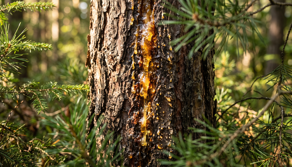 Sie sehen solche goldenen Harztropfen an Ihrem Nadelbaum? Dahinter können Trockenstress, eine Verletzung oder sogar Borkenkäfer stecken. Woran Sie die Ursache erkennen und wie Sie richtig handeln.