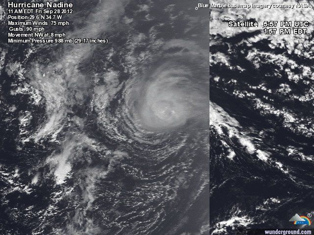 Nadine El Octavo Ciclón Tropical Más Longevo En El Atlántico Norte, Por Ahora