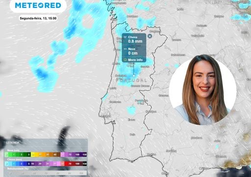 Nas pr&oacute;ximas horas espera-se chuva, mas temperaturas come&ccedil;am a aumentar em breve: eis as zonas afetadas