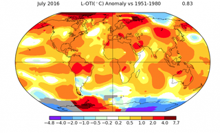 NASA confirma que julio de 2016 como el mes más cálido en 136 años
