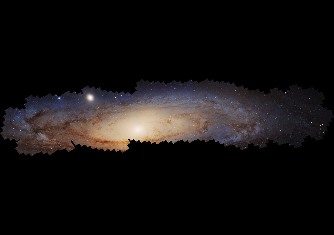 NASA divulga imagem da galáxia Andrômeda com 2.5 bilhões de pixels