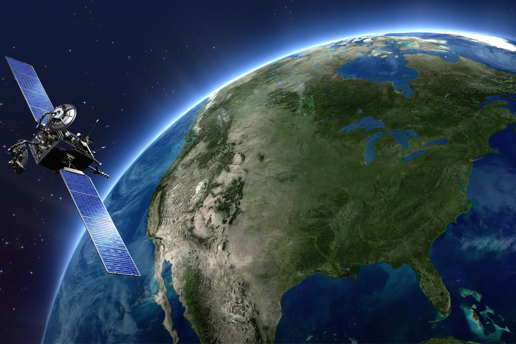 Satellite over North America