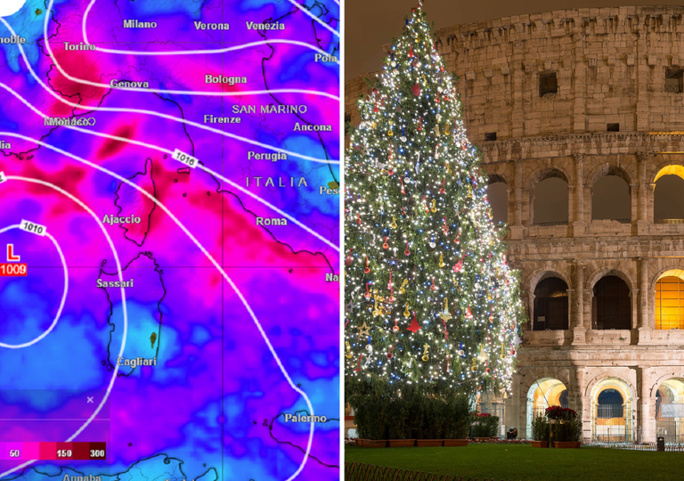 Natale all&rsquo;insegna del maltempo: vortice mediterraneo porter&agrave; pioggia, vento e neve su queste aree dell'Italia