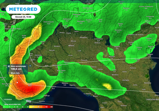 Maltempo in arrivo gi&agrave; dalla Vigilia di Natale con pioggia e forte vento, neve oltre i 1000 metri in queste aree
