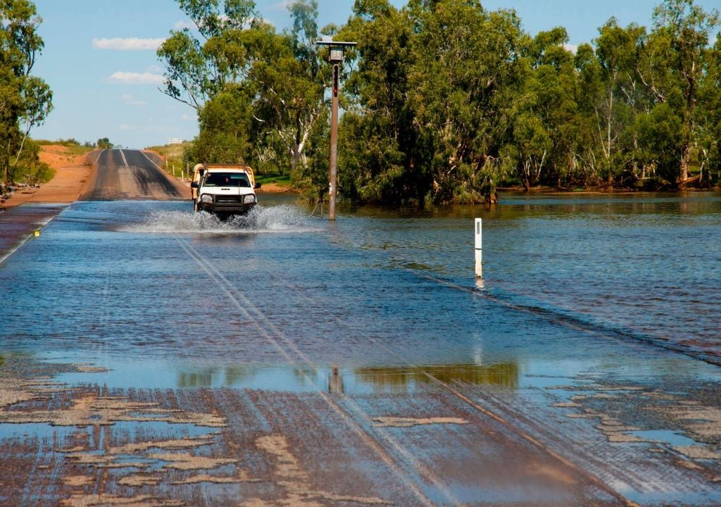 carretera inundada