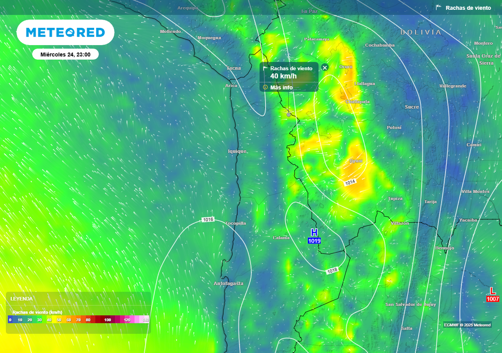 Pronóstico Navidad 2025 zona norte de Chile, Meteored