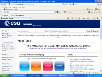 Captura de pantalla de Navipedia