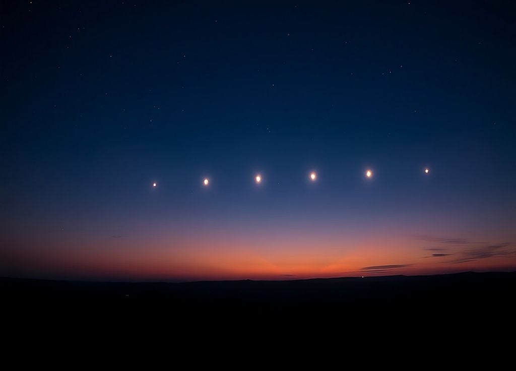 6 planètes vont s'aligner au crépuscule ce week-end ! - Image d'illustration (non représentative de la réalité du phénomène)