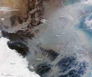 Neblina invernal de contaminación sobre China: smog