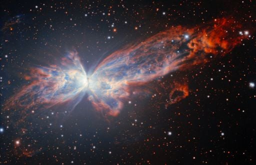 Nueva imagen espectacular de la Nebulosa de la Mariposa con “alas” muy calientes a más de 20.000 °C