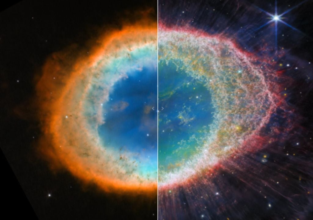 Nebulosa del anillo telescopio espacial James Webb Hubble