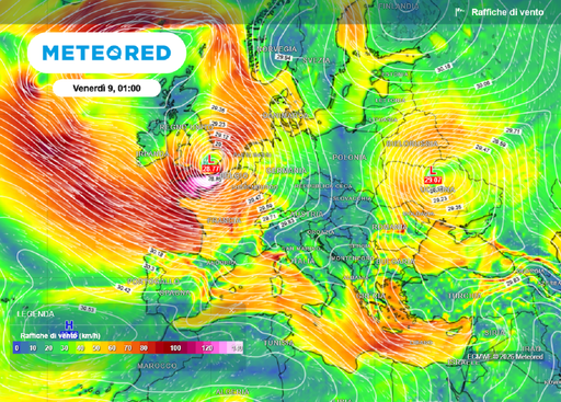 Meteo, attenzione nei prossimi giorni alla tempesta Goretti: possibile ciclogenesi esplosiva, forte impatto in Europa