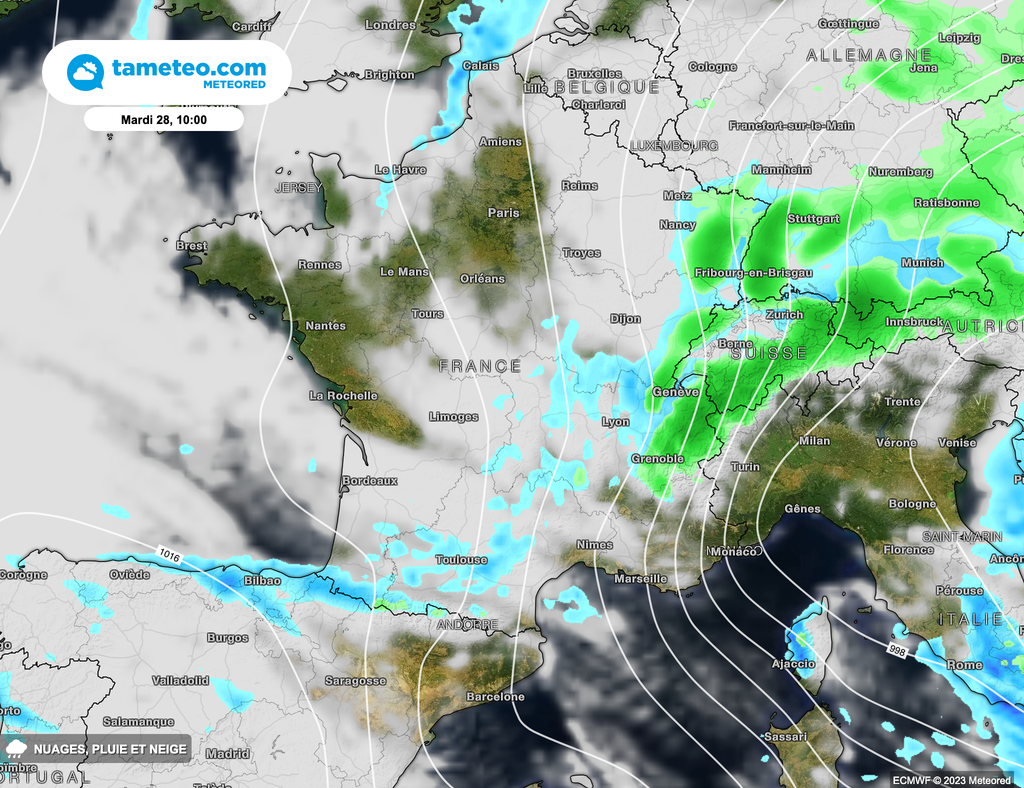 Mardi, la neige persiste sur les régions les plus à l'Est. Mardi, la neige persiste sur les régions les plus à l'Est.