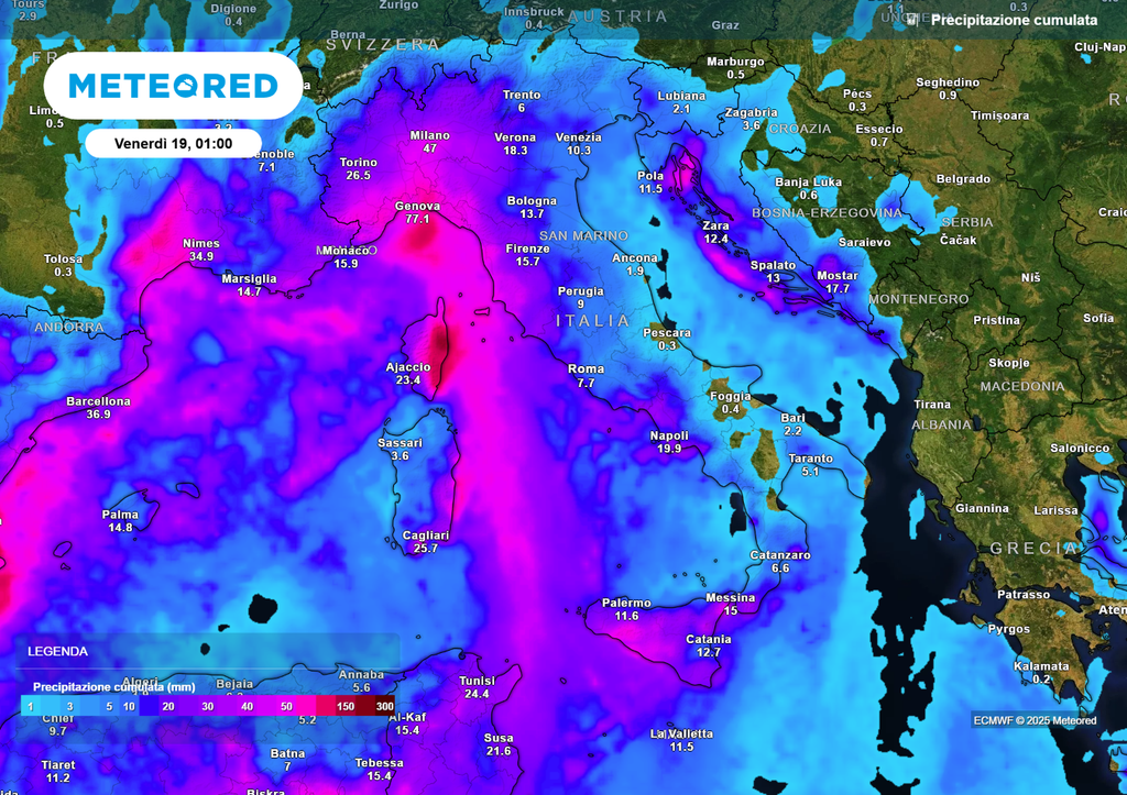 Precipitazione cumulata Precipitazione cumulata