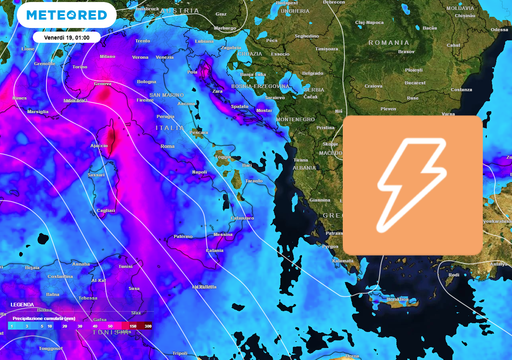 Nel corso della prossima settimana una perturbazione raggiungerà l'Italia, attese piogge, nevicate e temporali
