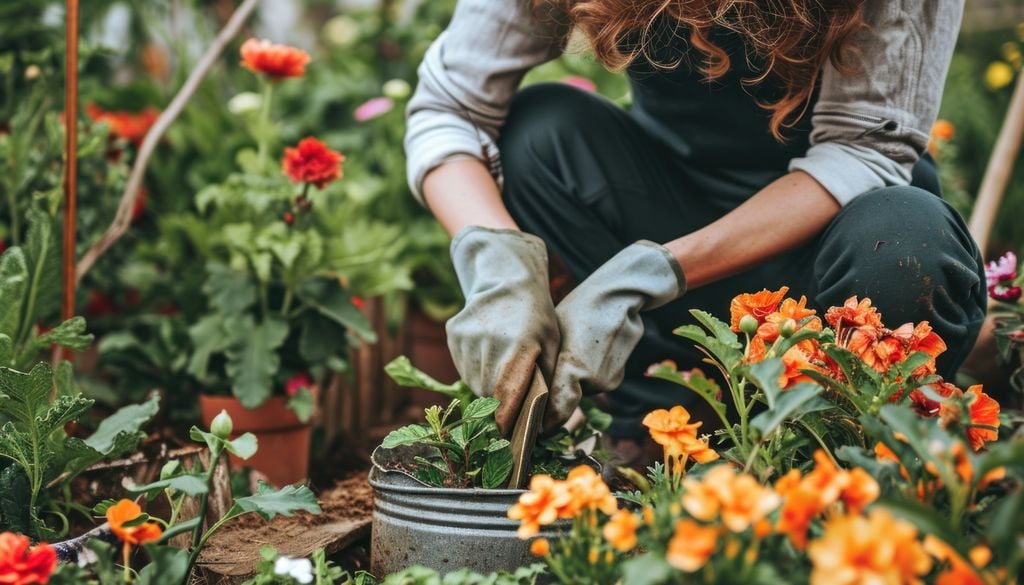 Bei der Arbeit mit Rosen sind gute Handschuhe und lange Kleidung zu empfehlen.