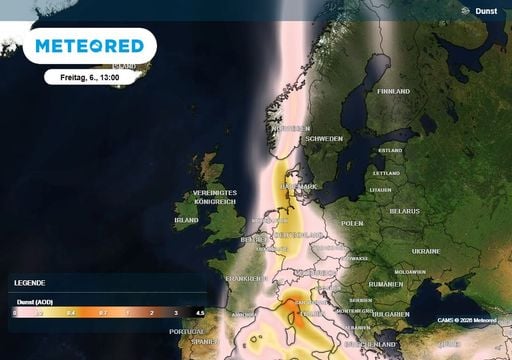 Neue Saharastaubwolke rollt an: Warme Afrikaluft bringt Fr&uuml;hling &ndash; doch der Staub zeigt die wahre Wetterlage